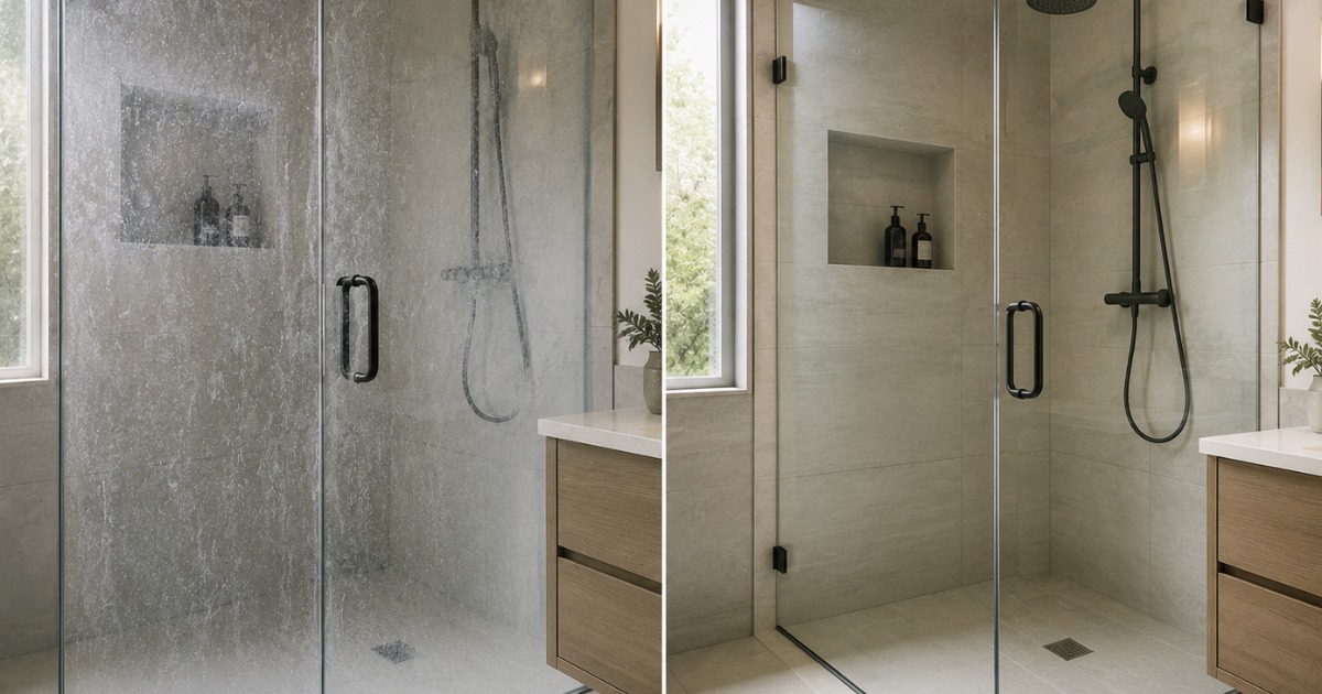 Restore Cloudy Shower Glass and Remove Mineral Build-Up