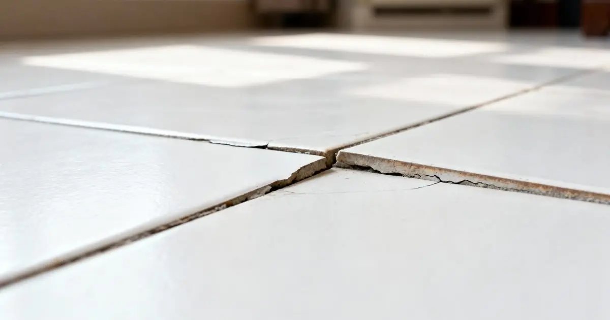 Bathroom tile lippage showing uneven bathroom tiles